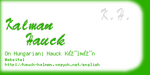 kalman hauck business card